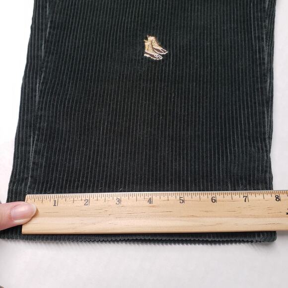 LL Bean Duck Boot Corduroy Pants Mens 34 Green Classic Fit Embroidered Winter - Picture 9 of 16